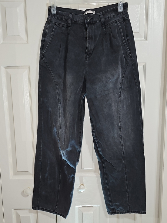 SO Denim - SO Women's Wide Leg Flare Jeans in Washed Black